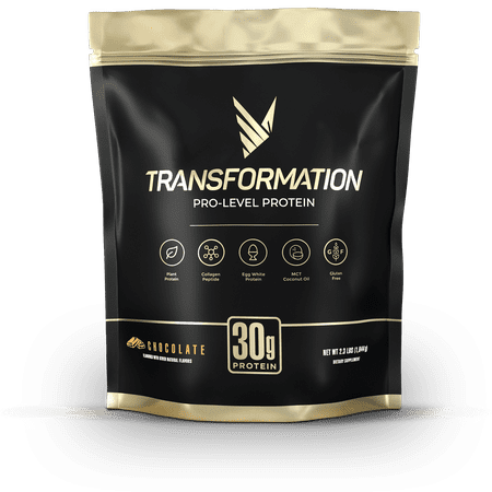 Transformation Chocolate Protein Powder  30G Multi-Protein Superblend  Collagen Peptides, Egg White & Plant Blend  MCT Oil  BCAA Amino Acids  Probiotics & Enzymes  Low Carb Shake for Men & Women
