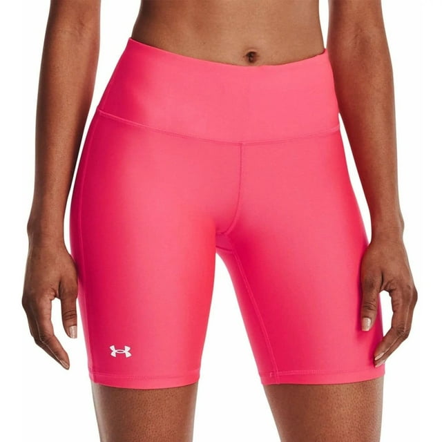 Pantalones cortos Under Armour HeatGear Armour para bicicleta, color rosa, talla pequeña