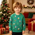 thumbnail image 7 of Gubotare Kids Boys Sweatshirt Toddler Boy Long Sleeve Shirt Baby Boys Crewneck Sweatshirt Soft Pullover Clothes Size 6-7 (Green,6-7 Years), 7 of 7