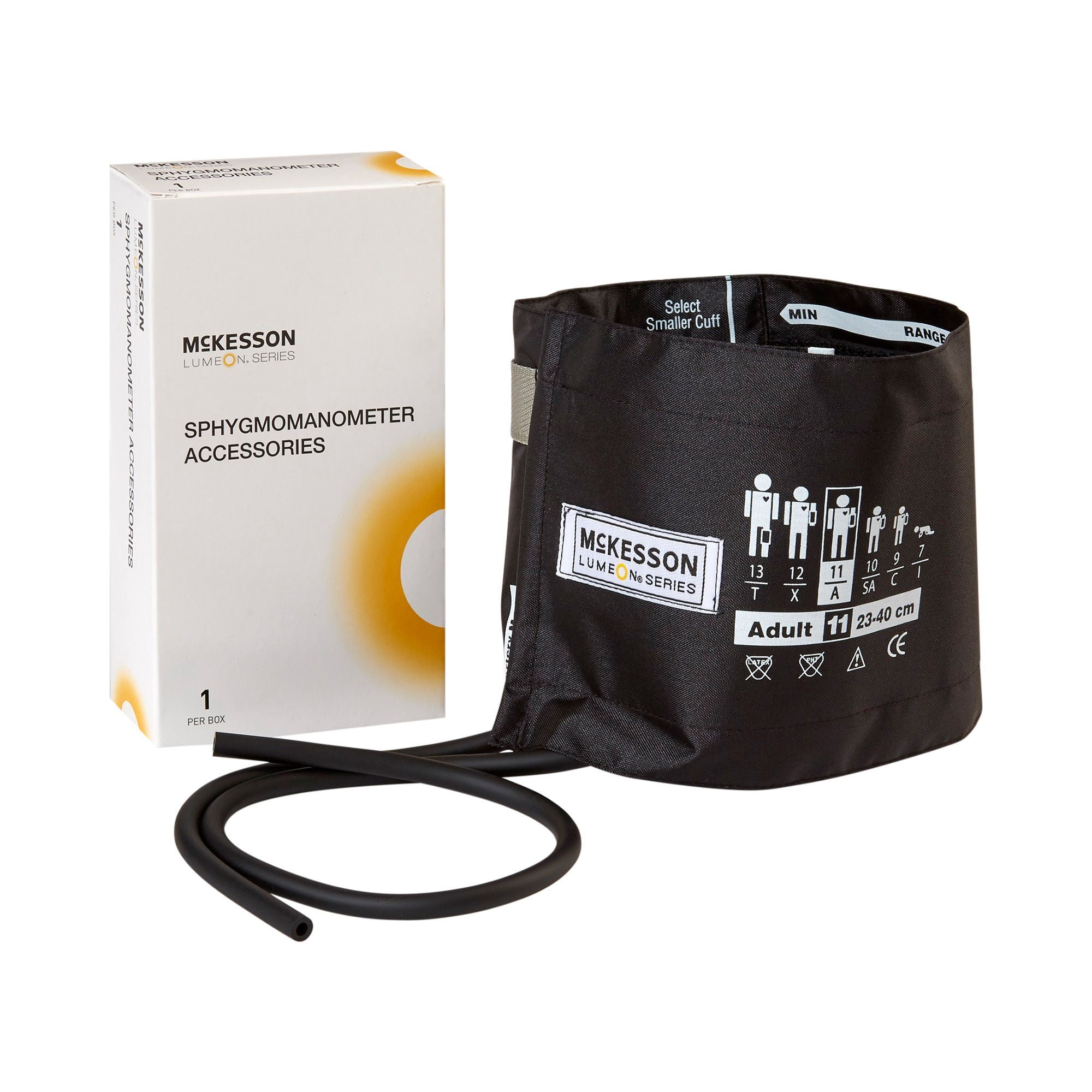 McKesson LUMEON Blood Pressure Arm Cuff and Bladder - Black, Size Medium, 1 Ct