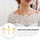 thumbnail image 2 of 3 unids Simple Cross Cross Pendants Collar Cross Collants Accesorios, 2 of 6