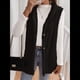 thumbnail image 4 of Chaleco Informal con Capucha de de Doble Cara para Mujer, Otoño-Invierno, Informal, Extragrande, Cálido, con Botones. Negro XL, 4 of 8