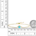 thumbnail image 3 of Gem Stone King 18K Yellow Gold Plated Silver Green Turquoise Solitaire Bracelet for Women (0.90 Cttw, Cushion Cut 6MM), 3 of 4