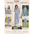 thumbnail image 3 of DOKOTOO Womens Sweatsuits 2 Piece Sets Oversized Half Zip Sweatshirt Matching Wide Leg Sweatpants Tracksuits Lounge Set, 3 of 11