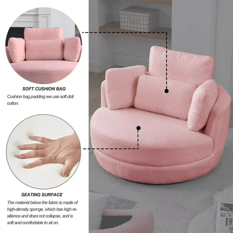 Pink sale oversized chair