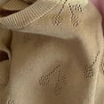 thumbnail image 4 of Lovzfmll Girls' Cherry Lace Knit Cardigan, Solid Color Long Sleeve Button Front Sweater, Openwork Design for Little Girls, 8-9 Years, 4 of 6