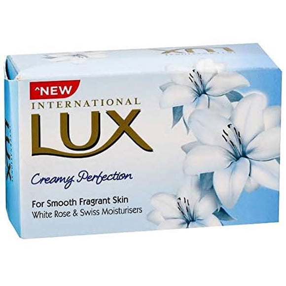 LUX International Jabón cremoso perfecto con humectantes suizos y delicado aroma a flor blanca, 75 g (paquete de 3)