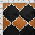 thumbnail image 3 of oneOone Cotton Poplin Orange Fabric Quatrefoil Craft Projects Decor Fabric Printed By The Yard 42 Inch Wide, 3 of 4