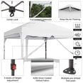 thumbnail image 6 of Ainfox 12x12 Ft One-Push Pop up Canopy Tents with Transparent PVC Sidewalls,Instant Outdoor Shade Gazebos with Weighted Sandbags,White, 6 of 6
