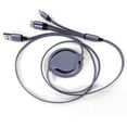 thumbnail image 1 of Câble de Recharge Rétractable Multifonction 3-en-1 pour Android & Apple & Type-c (Données Non Transférables) (Vert), 1 of 8