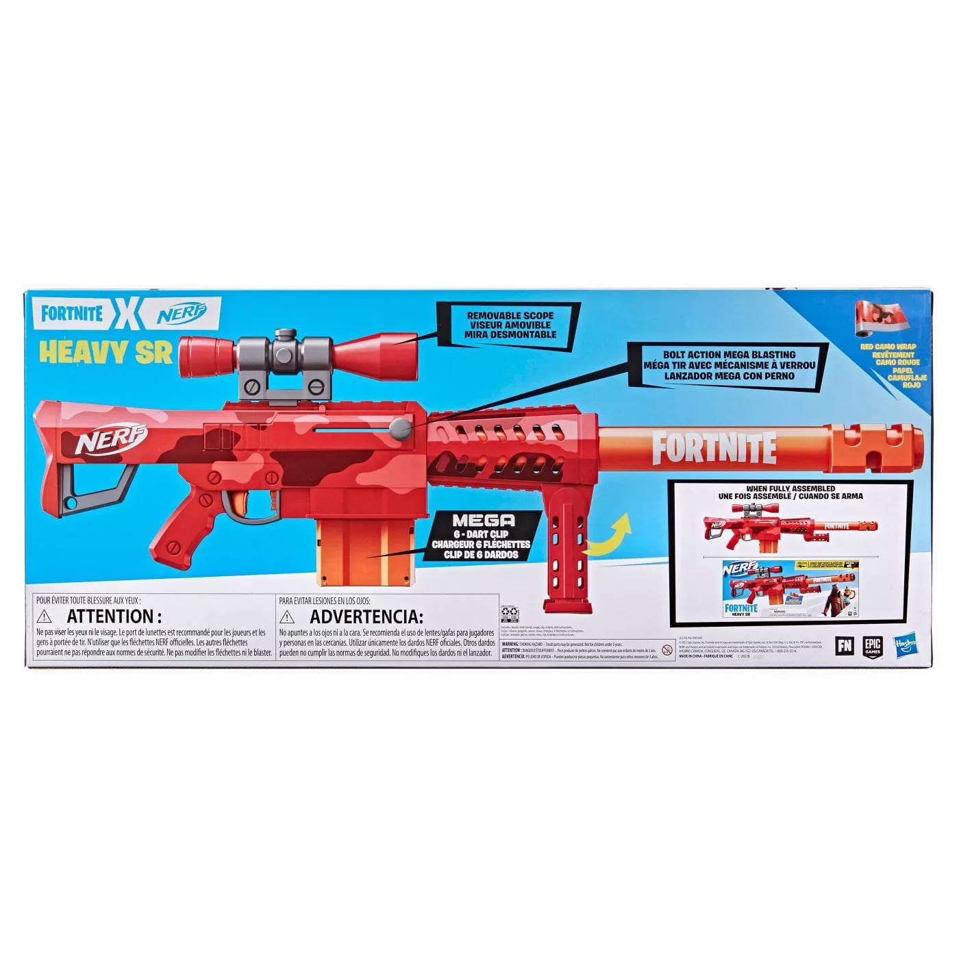 NEW Nerf Fortnite Heavy SR Blaster Sniper Rifle Nerf Guns Boys Toy