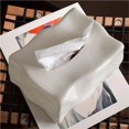 thumbnail image 4 of Caja de pañuelos estilo crema de cerámica, caja de servilletas for mesa de comedor, sorteo de papel, 4 of 6