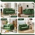 thumbnail image 5 of BedLuxury 62’’ Wide LoveSeat,2-seat Chenille sofa with 2 Pillows for Living Room and Small Spaces, Green, 5 of 8
