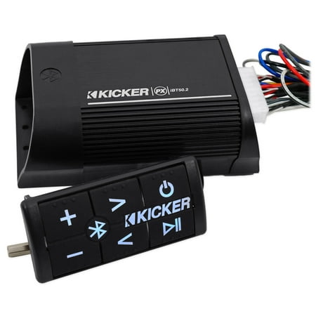Kicker 40PXIBT502 PXiBT50.2 Motorcycle/ATV 2 Channel Bluetooth Amplifier+Remote