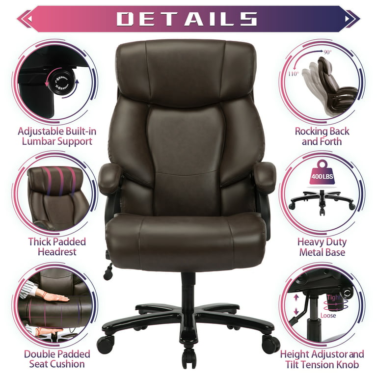 Heavy Duty Big and Tall Office Chair with Adjustable Lumbar
