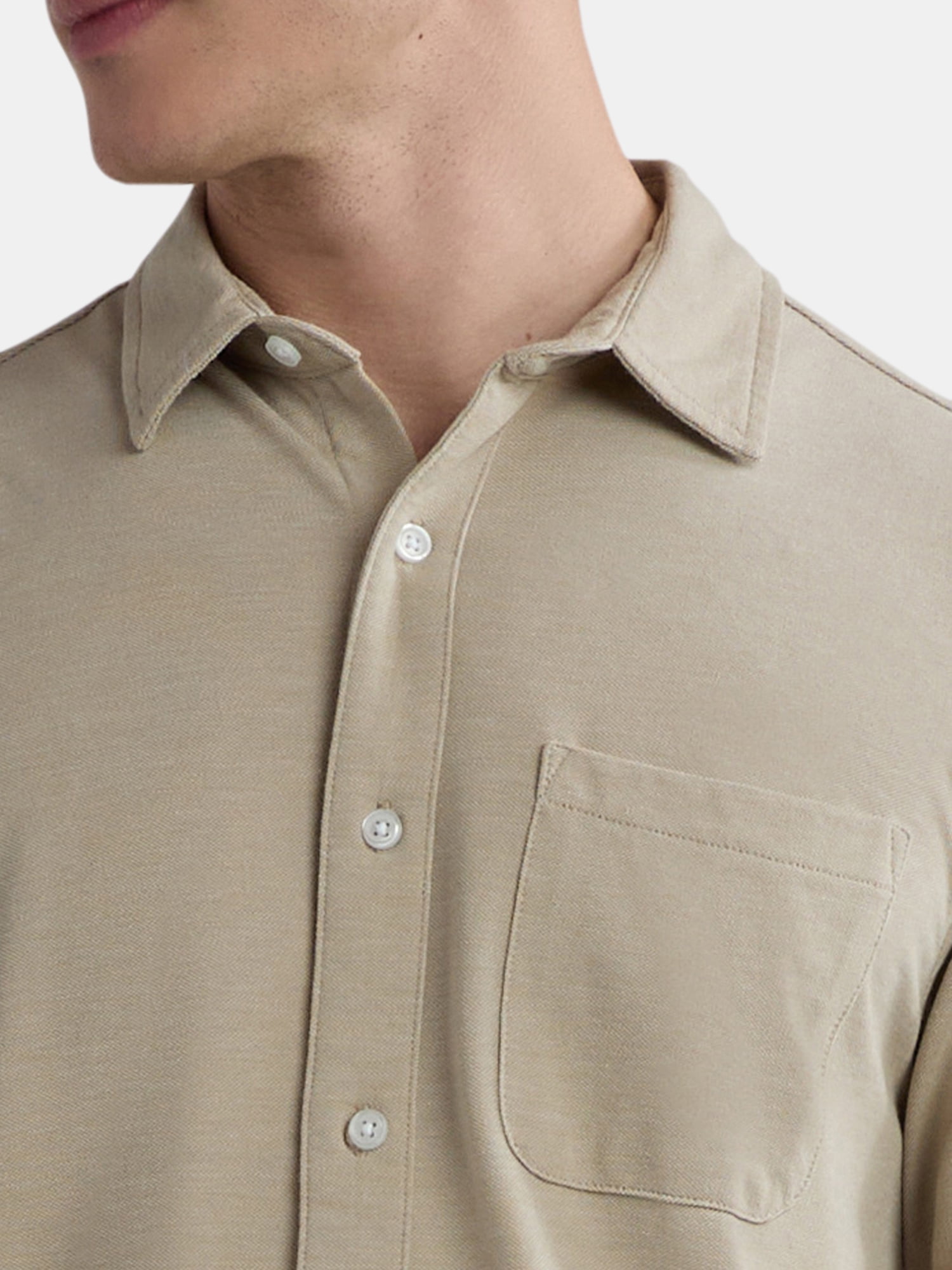 George Men's Knit Botton Down Shirt, Sizes XS-3XL
