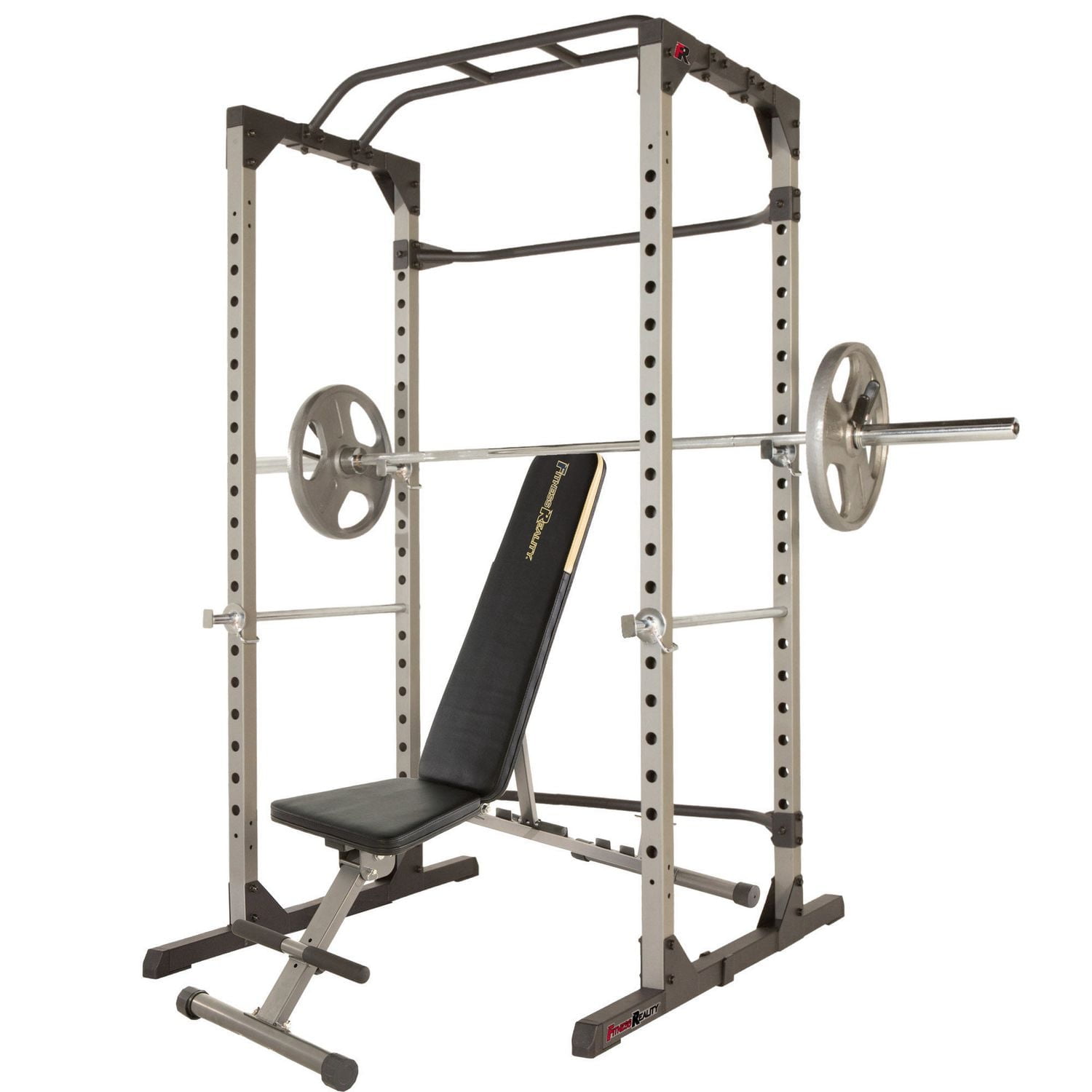 Fitness Reality 810XLT Power Cage and with the Super Max 1000 12 Position  Weight Bench