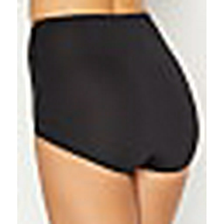 Buy Warner's Women's No Pinching No Problem Microfiber with Lace Brief Panty,  Rich Black, L at