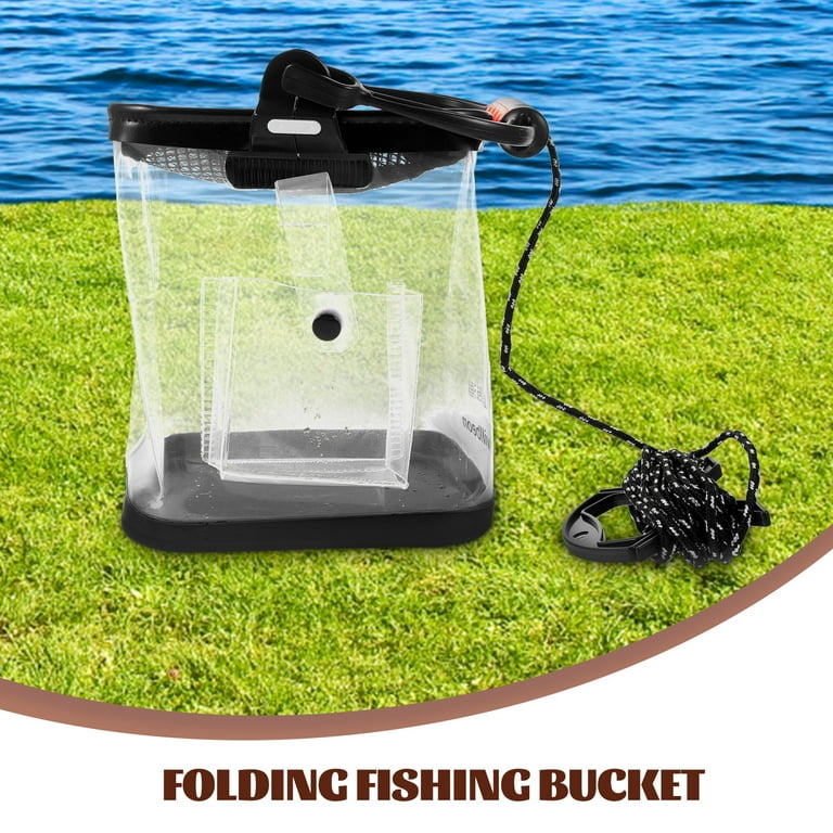 Multi-function Fish Bucket Transparent Fishing Bucket Anti-leak Fishing  Container Fish Supply