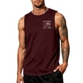 thumbnail image 3 of 250 Anniversary Usa Tank Tops for Men Sleeveless Crew Neck Stars and Stripes Print Casual Celebration Tunics Flowy Summer Daily Tees ,4XL,#01 Wine, 3 of 4