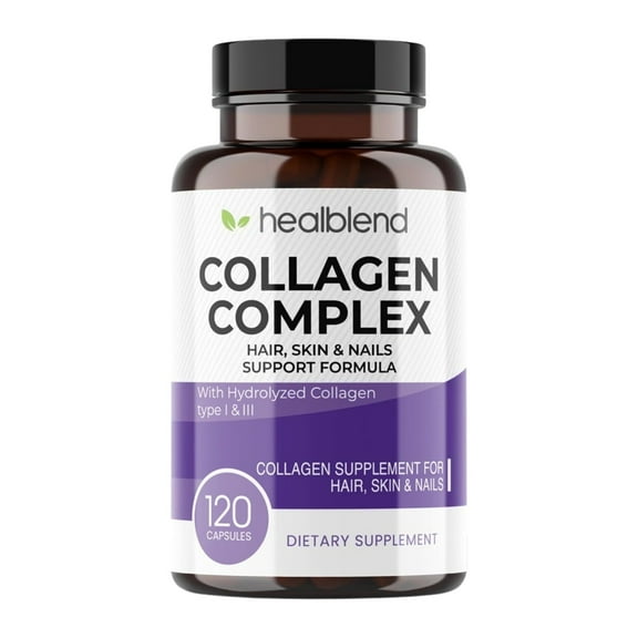 Healblend Collagen Supplement for Women and Men and Healthy Joints, Healthy Skin, Hair and Nails - 120 Capsules