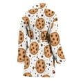 thumbnail image 2 of Sweet Cookie Pattern Women Bathrobe One Size Univeral Fits Fashion Lightweight Plush Fleece Long Robe For Women, 2 of 3