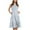 Light blue Womens Summer Dress, variant on USSUMA Sundresses for Women Casual Summer Women's Bohemian Smocked Flowy Sundress Summer Floral Print Sleeveless Ruffle Tiered Beach Long Midi Dress