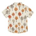 thumbnail image 2 of Dailycode Small Short Sleeve Button Down Shirts Autumn Trees Casual Shirt 3-10 Years, 2 of 9