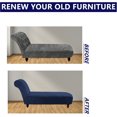 thumbnail image 3 of Luxury Velvet Chaise Lounge Slipcover – High-Stretch, Machine Washable Cover for Armless Chaises – Indoor Chaise Cover for Living Room, Sofa, Bedroom (Taupe), 3 of 13