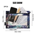 thumbnail image 3 of River Through Forest 2 Pack Pencil Pouch for 3 Ring Binder Smooth Zipper Folders with Pockets Clear Window Pencil Case, 3 of 6