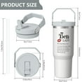 thumbnail image 5 of 1pc boss lady 30oz Tumbler with Straw & Handle - Insulated Stainless Steel Cup | Holiday Gift for Man Women (Christmas, Valentine's, Birthday), 5 of 7