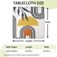 thumbnail image 2 of Waterproof Tablecloth Symmetrical Stripes Nordic Sketch Style Rustic Fitted Elastic Cover for Indoor Outdoor RV Picnic, 2 of 6