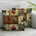 thumbnail image 3 of Retro Brown Deer Bird Fish Cabin Forest Pine Nut Trees Maple Leaves Field Fall Y'all Decorative Throw Pillow Cover Case Home Living Room Bed Sofa Car  Square, 3 of 5