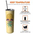 thumbnail image 7 of 20oz Pineapple Tumbler with Lid and Straw Colorful Fruit Skinny Stainless Steel Tumblers Blue and Purple Insulated Coffee Travel Mug Cups Water Bottle Hawaiian Gift for Women, 7 of 7