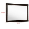 thumbnail image 3 of Benjara Meon Dresser Mirror, Dark Oak Brown Wood Frame, Rectangular 32 Inch, 3 of 6