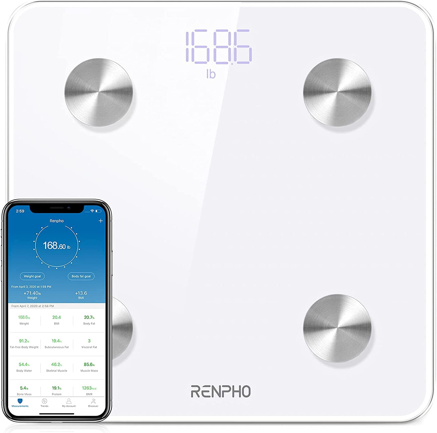RENPHO Digital Body Weight Scale, Body Composition Monitor Health