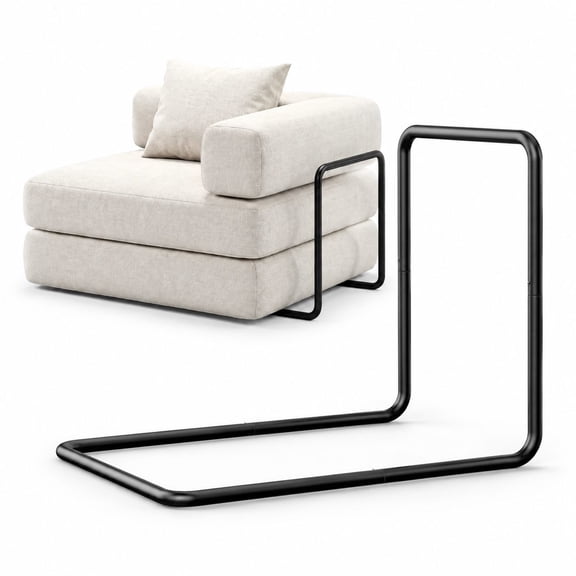 Metal Frame Support for Floor Cushion Freestanding Couch Back Support, No Wall Required, Quick Assembly, for Boneless Sofa (Sofa Excluded)
