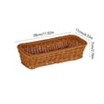 thumbnail image 3 of Hand Woven Storage Basket | Plastic Desktop Organizer Box | Kitchen Fruit & Vegetable Display Basket | Home Office Bathroom Storage Bin | Set of 2 for Snacks & Produce Organization, 3 of 6