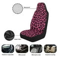 thumbnail image 5 of Uorisanigo Pink Leopard Car Seat Covers Waterproof Car Seat Covers Full Set of 2 Easy Installation Breathable Front Seat Cover Cars Accessories Suitable for Cars, SUV and Trucks, 5 of 7