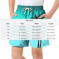 thumbnail image 3 of Zpanxa Kids Shorts Polyester Spandex Print Pattern with Drawstring Elastic Waistband Casual Swim Trunks 12-13 Years, 3 of 7