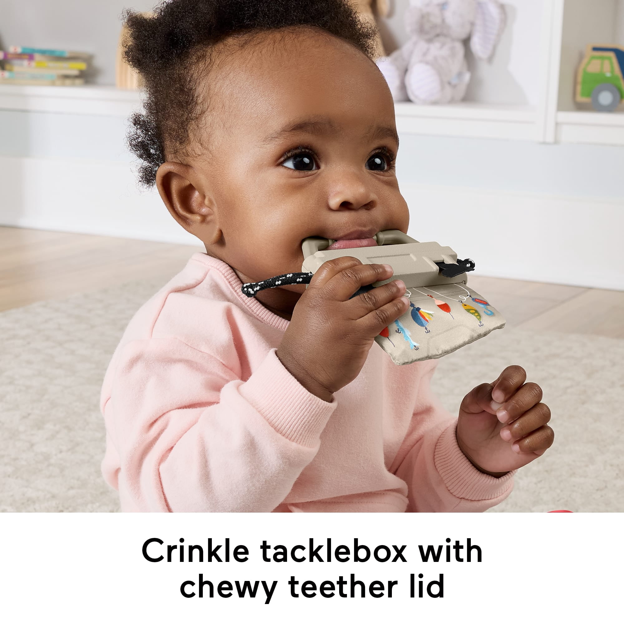 Fisher-Price Mini Me Moments Camp & Crinkle Gift Set, 7-Piece Fishing & Hiking Baby Activity Toys