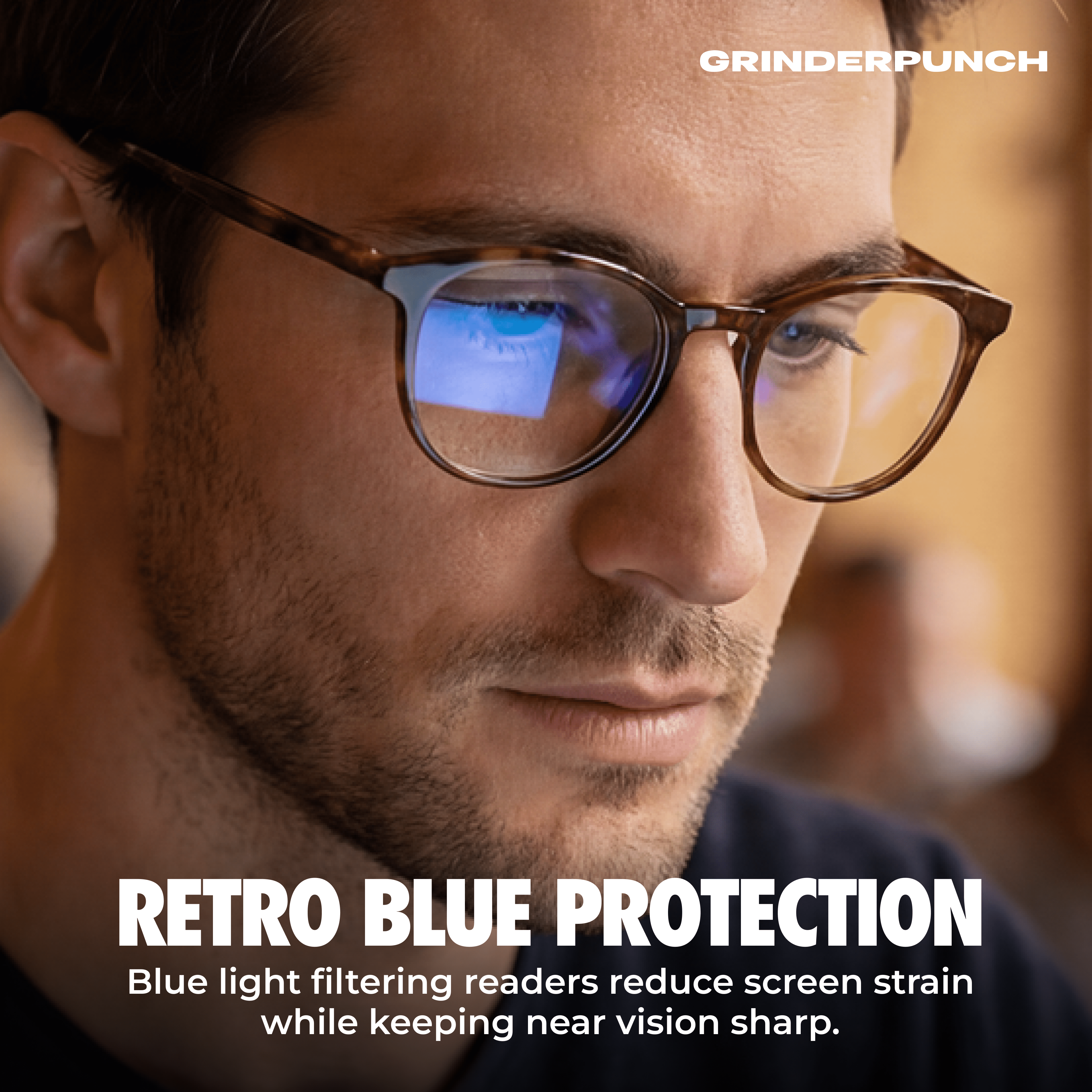 Grinderpunch Reading Glasses for Women and Men Blue Light Blocking Readers Stylish Readers with Spring Loaded Hinges - 2 Pack Tortoise, 2.50