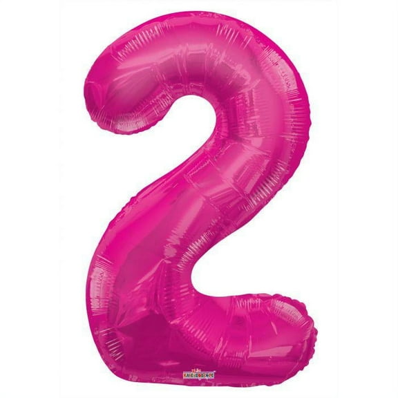 Giant Pink Number 2 Foil Balloon 34"