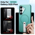 thumbnail image 7 of ExoGuard for Samsung Galaxy S25 Plus Case, Adjustable Metal Kickstand, Soft Skin-Friendly Silicone Cover, Anti-Scratch Microfiber Lining - Teal, 7 of 7