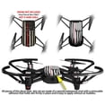 thumbnail image 2 of Skin Decal Wrap 2 Pack for DJI Ryze Tello Drone Painted Faded and Cracked Red Line USA American Flag DRONE NOT INCLUDED, 2 of 4