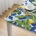 thumbnail image 5 of HAOXIT Yellow Lemon Print Fitted Square Tablecloth Elastic Edged, Table Covers, Washable Polyester Table Cloths for Restaurants Picnic Patio Outdoor Party Decor white, 5 of 8