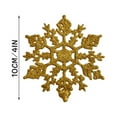 thumbnail image 2 of 24pcs Christmas Silver Snowflake Ornaments Plastic Glitter Snow Flakes Ornaments for Winter Christmas Tree Decorations Size Varies Craft Snowflakes, 2 of 2