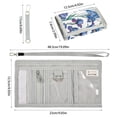 thumbnail image 3 of JIALIOU Nylon Trifold Card Wallet with ID Window Zipper Pocket for Men Women Teen Blue Irises Colored Glass, 3 of 7