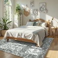 thumbnail image 3 of Lahome Decor 5'x7' Washable Rug for Bedroom, Vintage Area Rug for Living Room, Indoor Soft Distressed Floral Throw Rugs Non-Slip Backing for Entryway Farmhouse Dining Room Kids Playroom,Light Grey, 3 of 8