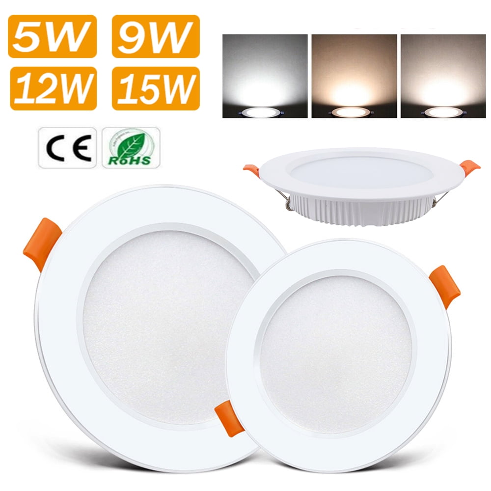 LED Recessed Ceiling Panel Down Light Bulb Cool/Warm White Slim Lamp Fixture 